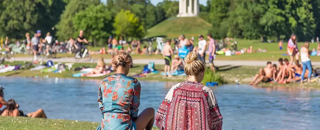 Relaxing in the English Garden, a serene activity to do in Munich